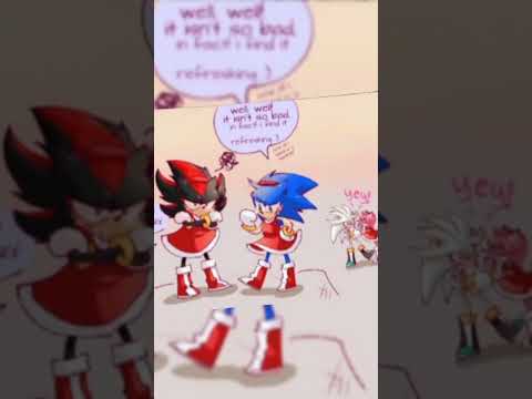 sonic y shadow se ponen los vestidos de amy😂😂😂😂