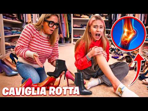 GIORGIA CADE E SI FA MALE ALLA CAVIGLIA MENTRE USA I TACCHI DI MAMMA CINZIA! *PIEDE ROTTO*