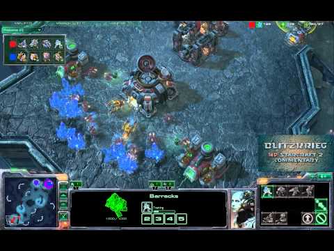 Starcraft 2 1v1 :: Terran vs. Zerg by Blitzkrieg part1/2