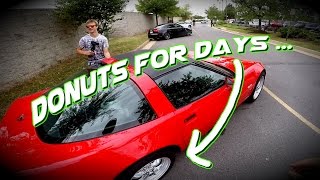 C4 Corvette Does Burnout like a BOSS!!! / First time in a Corvette
