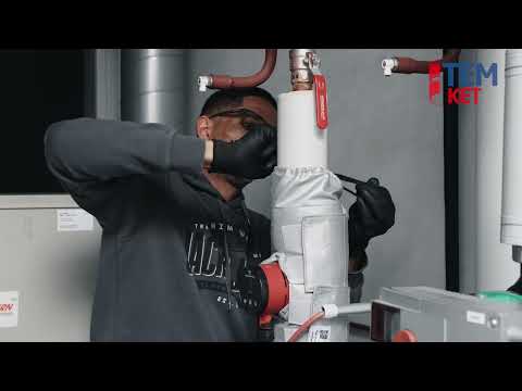 Installation of Temket universal insulation mattresses for pumps
