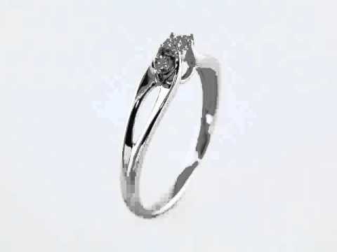 0.03 ct Diamond 3 Stone Ring - 279,00 Euro