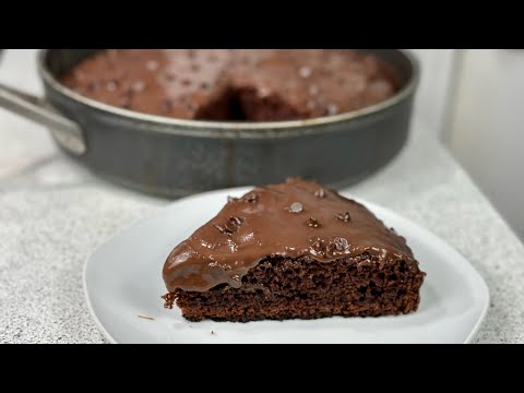 Sans Four, 2x plus rapide👩🏻‍🍳 Gâteau moelleux au chocolat à la poêle incroyablement délicieux🍫