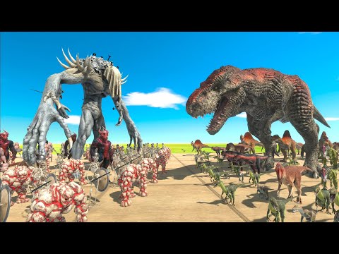 Infinity War - Scourge and T-Rex Who Will Survive? | Animal Revolt Battle Simulator
