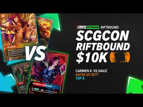 SCG CON Vegas Riftbound $10K | Round 10 Game 1 Kai'Sa vs. Sett | Carmen K. vs. Savjz