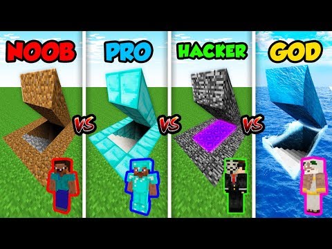 Minecraft NOOB vs. PRO vs. HACKER vs. GOD: SECRET BASE in Minecraft MAP! (Animation)