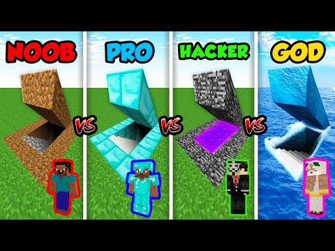 Sub - Minecraft NOOB vs. PRO vs. HACKER vs. GOD: SECRET BASE in Minecraft MAP! (Animation)