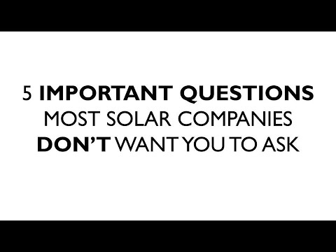 5 Questions to ask your solar installer