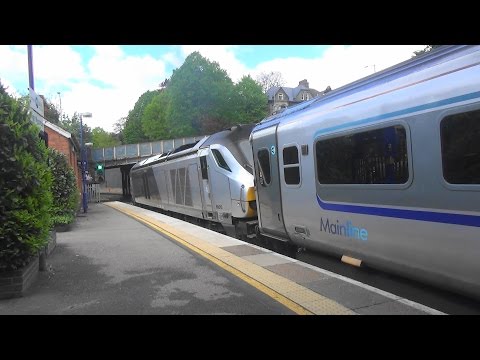 (HD) Chiltern 68013 powers away from High Wycombe on 1R25 for Birmingham. 1.5.17