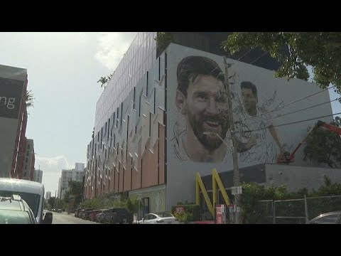 شاهد جدارية ضخمة في ميامي تكريما لميسي