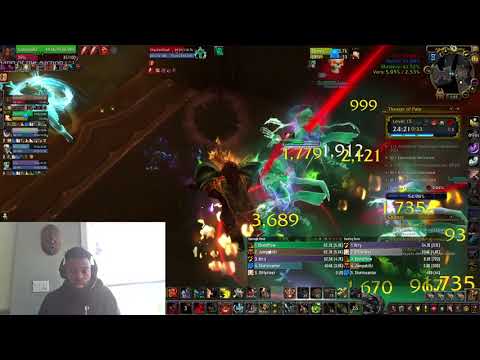 Fury Warrior w/ Pug and Toxic Tank Pushing Theater Of Pain 15+! 9.0.5 WoW Shadowlands!