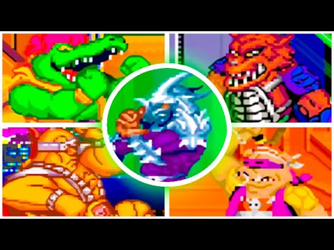 Turtles in Time (SNES) - All Bosses (No Damage)