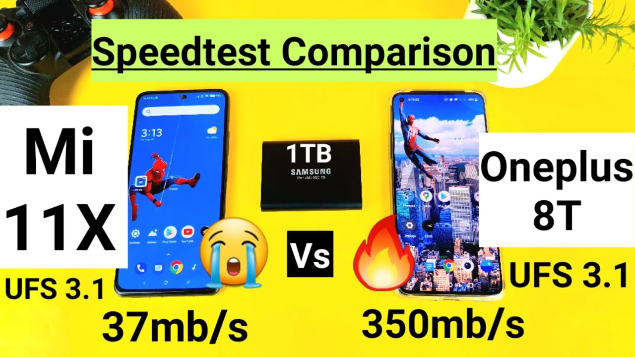 Mi 11x vs oneplus 8t UFS 3.1 Speedtest comparison