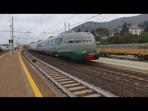 Transito a Genova Nervi (+ foto a Brignole) del ETR 252 Arlecchino
