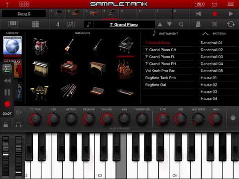 Sonik 7’ Grand Piano HQ app SampleTank (iPad5 - Zé Osório)