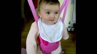 Little Miss Freya having a bounce