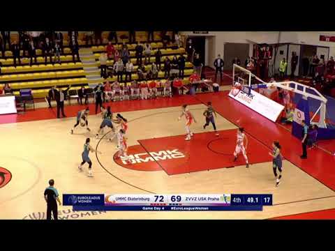 Last minute of UMMC Ekaterinburg vs ZVVZ USK Praha in Euroleague