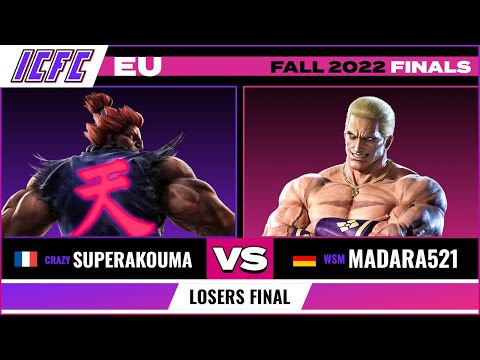 SuperAkouma (Akuma) vs Madara521 (Geese) Losers Final - ICFC EU Tekken 7 Fall 2022 Finals