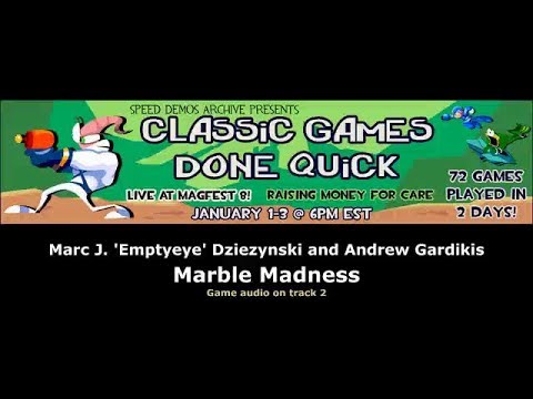 Classic Games Done Quick - Part 22 - Marble Madness by Emptyeye and andrewg
