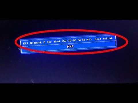 efi network 0 for ipv4/ipv6 boot failed Lenovo - boot failed