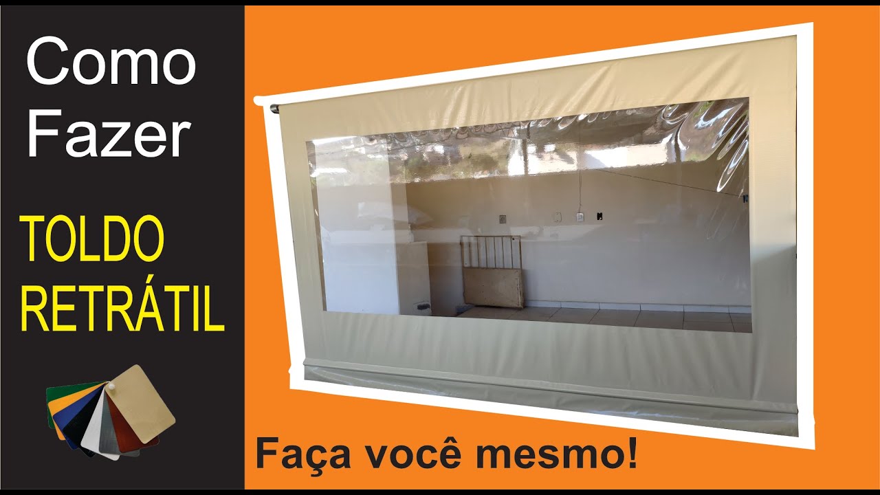 Como fazer toldo retratil Cortina Super barato