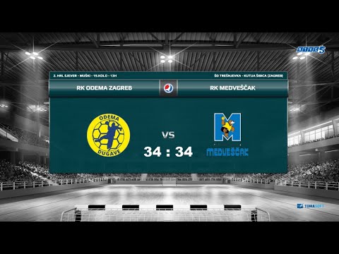 RK Odema - RK Medveščak (34:34), 2. HRL Sjever - Muški, sezona 2024/2025, 19.kolo