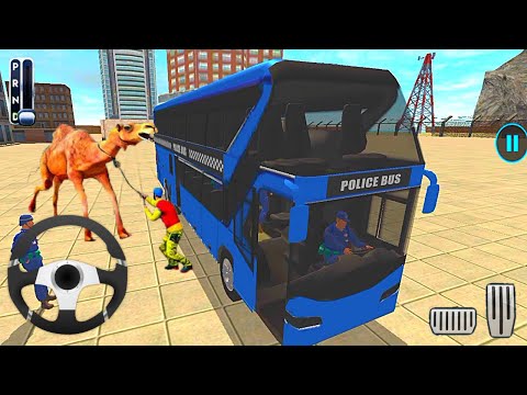 Us Police Uphill Bus Driving Simulator – Police Soldier Duty Transporter Bus  - Android Gameplay