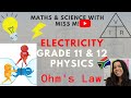 Ohm S Law Grade 11 Electric Circuits Electricity Grade 11 12