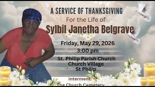 THE FUNERAL SERVICE OF SYBIL JANETHA BELGRAVE