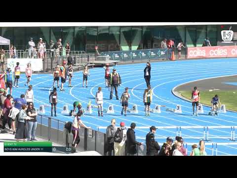 Boys Under 11 80m Hurdles H10 - 2020 State Combined Events Championships // LAVicTV