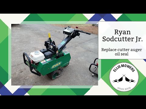 Ryan Jr. Sod Cutter replace leaking cutter auger oil seal