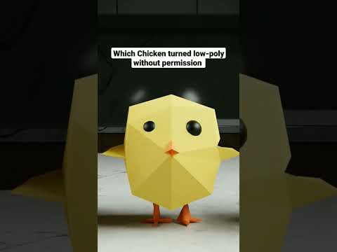 Which chicken turned low-poly without permission? #shorts #funny #3danimation #b3d #fyp #chicks