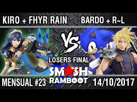 [SmashxRamboot #23] Kiro+Fhyr Rain Vs. El_Bardo+Robo~Luigi Losers Final