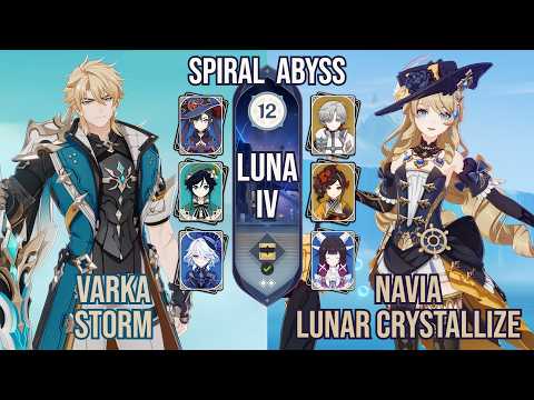 Varka Storm x Navia Lunar Crystallize | Spiral Abyss 6.3 / Luna IV | Genshin Impact