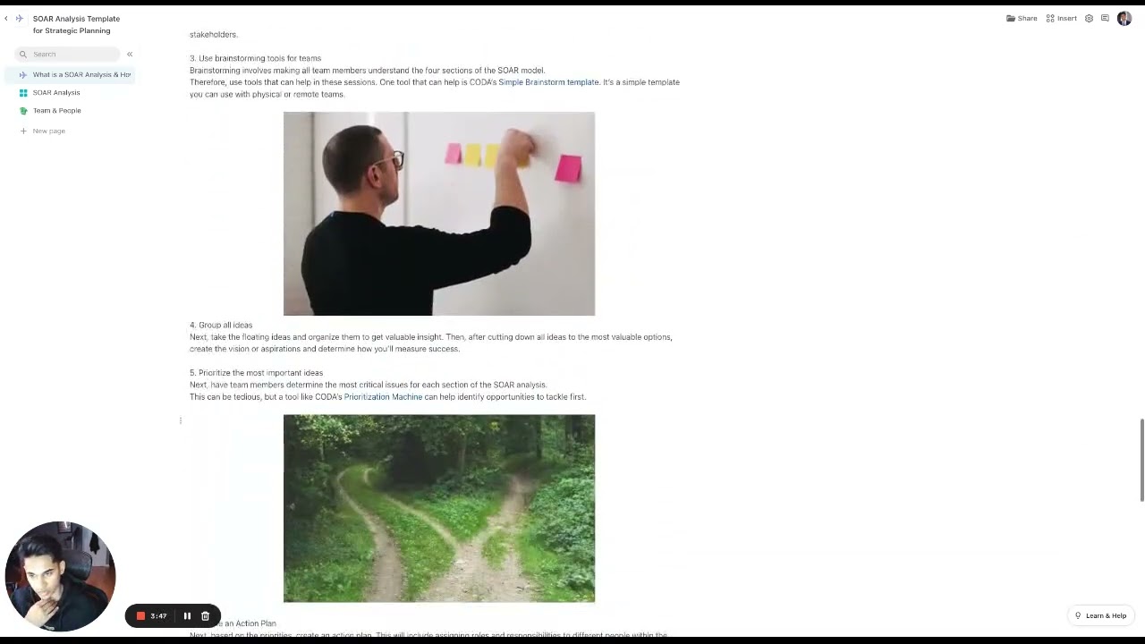SOAR Analysis Template for Strategic Planning Walkthrough