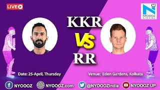 Live IPL 2019 Match 43 Discussion: KKR vs RR | Target for Rajasthan Royals Is 176