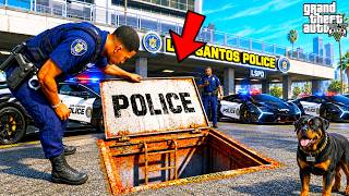 Franklin Found a Secret Corrupt Police Bunker in GTA 5 | SHINCHAN and CHOP