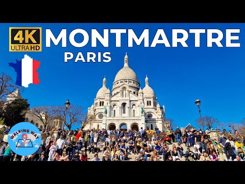Montmartre, Paris, France Walking Tour - 4K 60fps with Captions