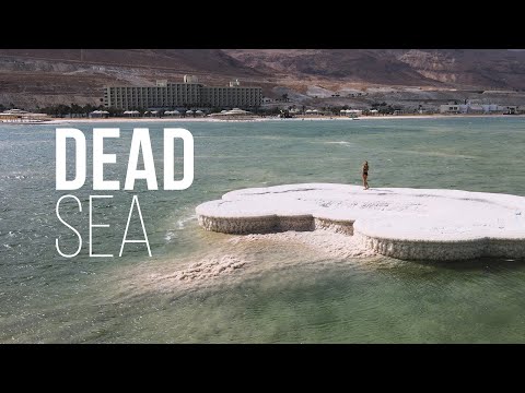 Vistas deslumbrantes do Mar Morto de cima | 4k | Viagens | Israel