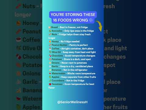 ❄️ YOU'RE STORING THESE16 FOODS WRONG  #nutritiontips