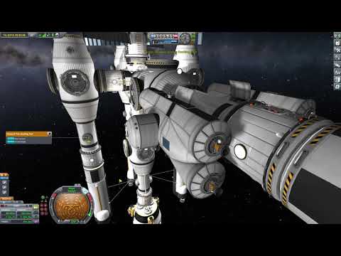 Kerbal Space Program - Launching & Placing Stock Space Station - Kerbin Midway Station