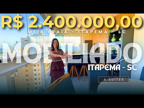 Beautiful furnished apartment in Meia Praia, Itapema - SC, with 4 suites | Águas Cristalinas