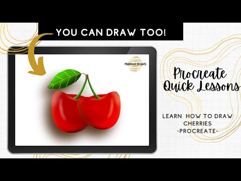 How to Draw Cherries - Procreate Tutorial