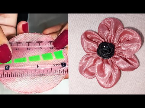 DIY : How To Make clothe Flower || Easy Fabric Flowers Making New Design ||
