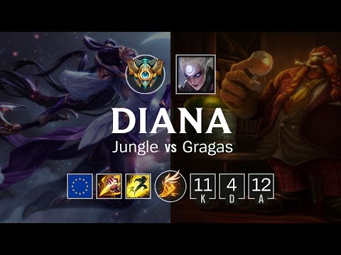 Diana Jungle vs Gragas - EUW Challenger Patch 8.21