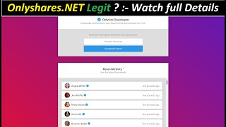 onlyshares ! onlyshares.Net Legit  :- Watch full Details !onlyshares Reviews !onlyshares.Net Review