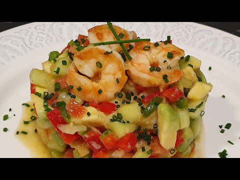 🦐🥑ENSALADA DE AGUACATE CON LANGOSTINOS🥑🦐 UNA ENSALADA EXQUISITA