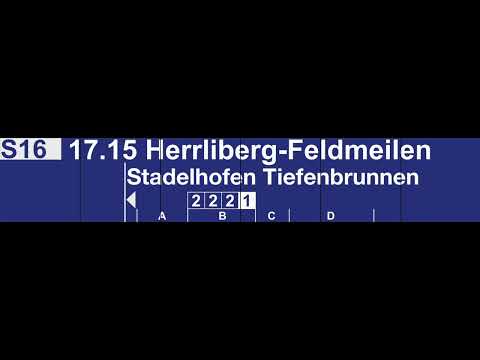 SBB S16 nach Herrliberg-Feldmeilen in Zürich HB (Dezember 2018)