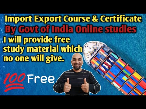 Import Export Free Course Certification - Free Import Export Training ...