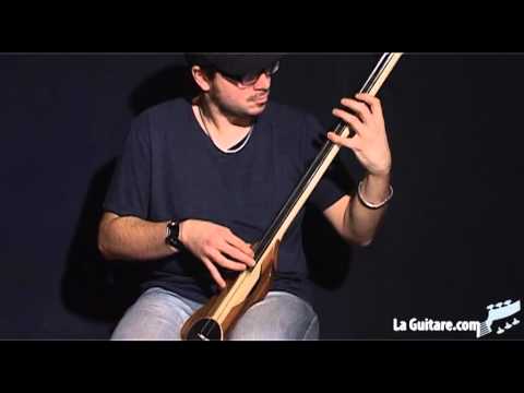 Stick bass 2 cordes du luthier Philippe Berne par le bassiste Xavier Zolli